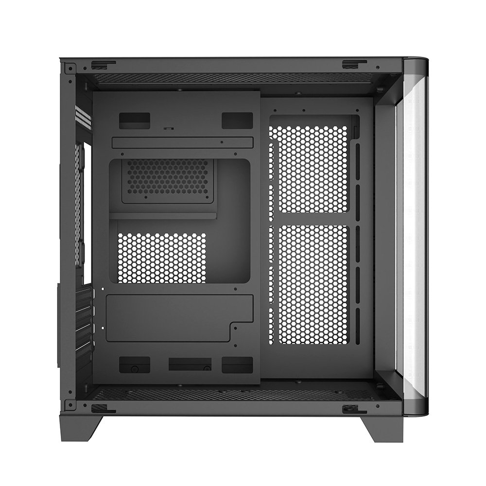 Gabinete Gamer Liketec Madness Small, Mini Tower, Micro-ATX, Lateral e Frontal em Vidro Curvo, Sem Fans, Preto - LK-MADNESS-MINI-25-BLK Gabinete Gamer Liketec Madness Small, Mini Tower, Micro-ATX, Lateral e Frontal em Vidro Curvo, Sem Fans, Preto - LK-MADNESS-MINI-25-BLK
