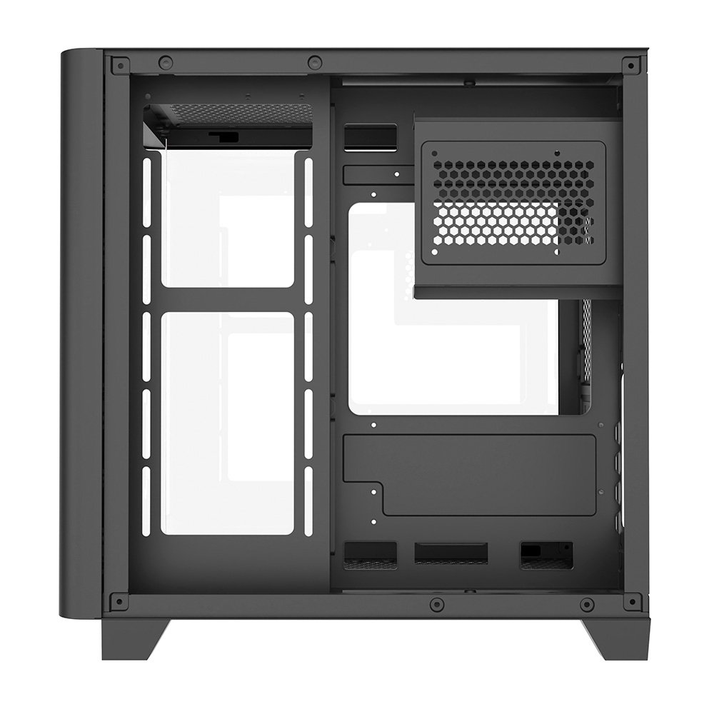 Gabinete Gamer Liketec Madness Small, Mini Tower, Micro-ATX, Lateral e Frontal em Vidro Curvo, Sem Fans, Preto - LK-MADNESS-MINI-25-BLK Gabinete Gamer Liketec Madness Small, Mini Tower, Micro-ATX, Lateral e Frontal em Vidro Curvo, Sem Fans, Preto - LK-MADNESS-MINI-25-BLK