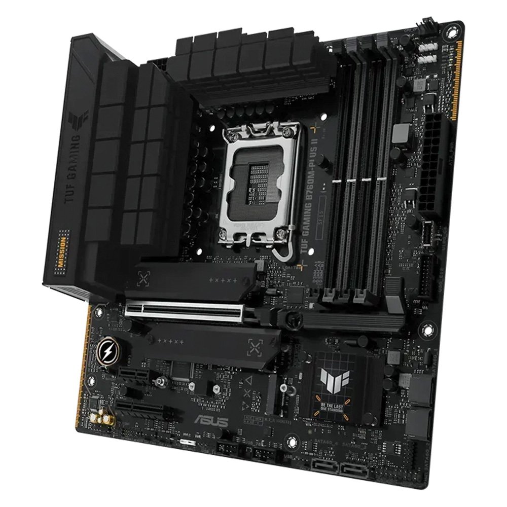 Placa Mãe ASUS TUF GAMING B760M-PLUS II, Intel LGA 1700, mATX, DDR5, Preto - 90MB1HD0-M0EAY0 Placa Mãe ASUS TUF GAMING B760M-PLUS II, Intel LGA 1700, mATX, DDR5, Preto - 90MB1HD0-M0EAY0