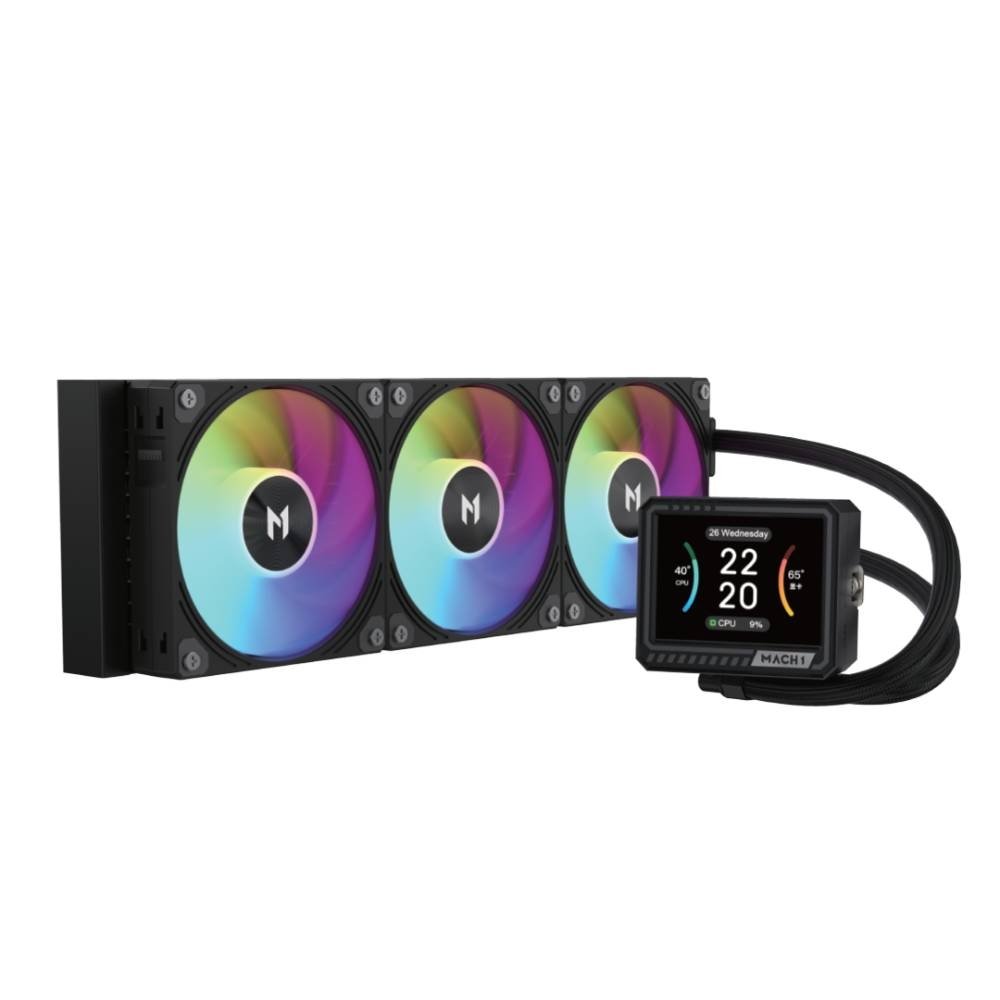 Water Cooler MACH1 GLACIAL, ARGB, 360mm, AMD e Intel, Preto - IMV360BK