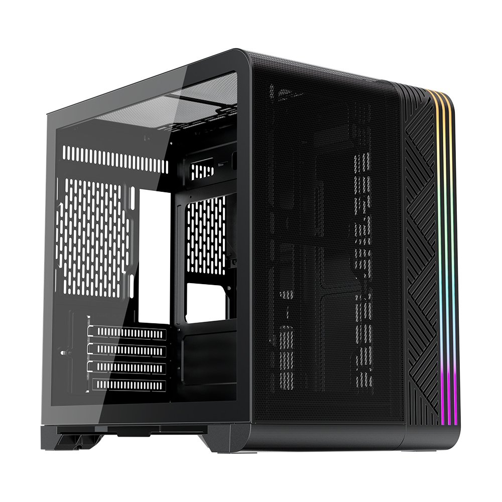 Gabinete Gamer 1STPLAYER VT5, Mid Tower, ATX, Lateral em Vidro Temperado, Sem Fan, Preto - VT5-BK Gabinete Gamer 1STPLAYER VT5, Mid Tower, ATX, Lateral em Vidro Temperado, Sem Fan, Preto - VT5-BK