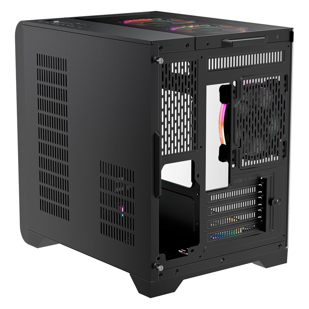 Gabinete Gamer 1STPLAYER VT5, Mid Tower, ATX, Lateral em Vidro Temperado, Sem Fan, Preto - VT5-BK Gabinete Gamer 1STPLAYER VT5, Mid Tower, ATX, Lateral em Vidro Temperado, Sem Fan, Preto - VT5-BK