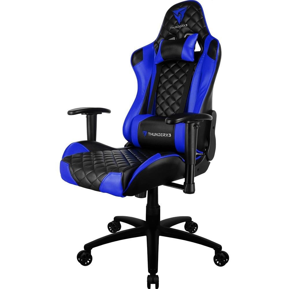 Cadeira Gamer ThunderX3 TGC12, Até 120kg, Com Almofadas, Descanso de Braço 2D, Preto e Azul Cadeira Gamer ThunderX3 TGC12, Até 120kg, Com Almofadas, Descanso de Braço 2D, Preto e Azul