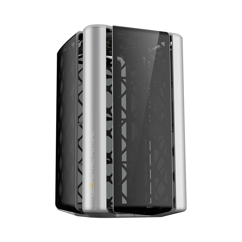 Gabinete Gamer Geometric Future Model 2, Mid Tower, ATX, Lateral em Vidro Temperado, Cinza - GEO-M2-GG Gabinete Gamer Geometric Future Model 2, Mid Tower, ATX, Lateral em Vidro Temperado, Cinza - GEO-M2-GG