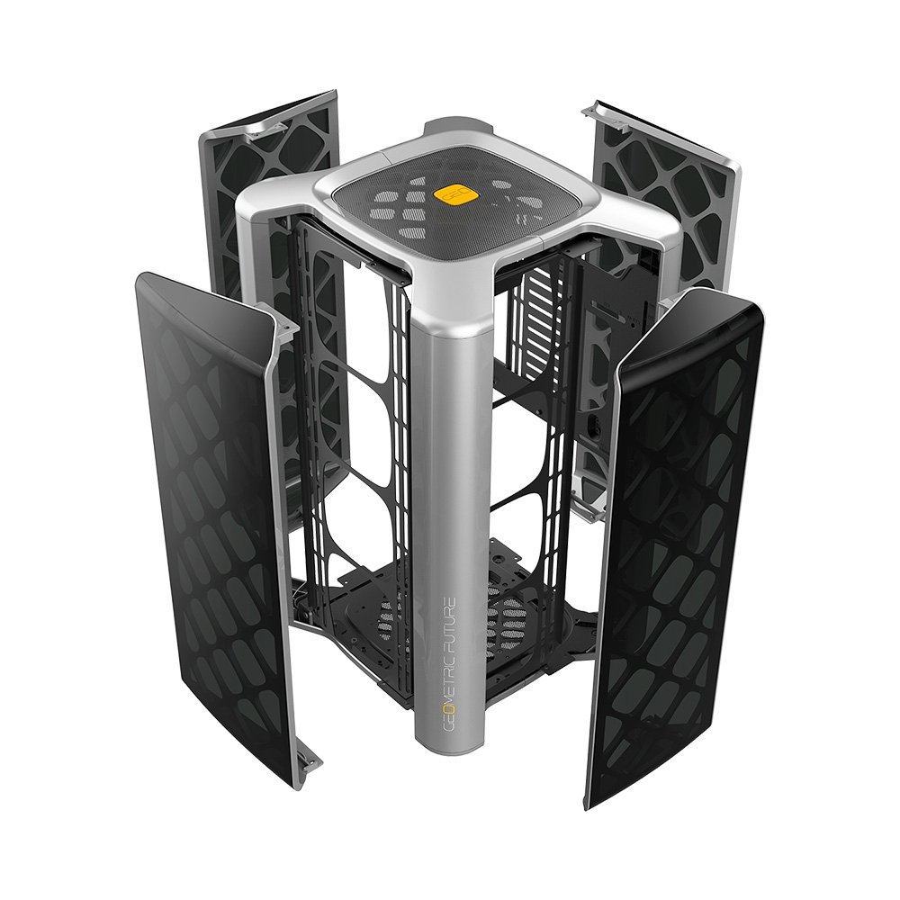 Gabinete Gamer Geometric Future Model 2, Mid Tower, ATX, Lateral em Vidro Temperado, Cinza - GEO-M2-GG Gabinete Gamer Geometric Future Model 2, Mid Tower, ATX, Lateral em Vidro Temperado, Cinza - GEO-M2-GG