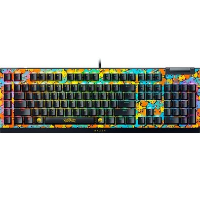 Teclado Mecânico Gamer Razer BlackWidow V4 X, Chroma RGB, Switch Green, Pokémon Kanto Star... Teclado Mecânico Gamer Razer BlackWidow V4 X, Chroma RGB, Switch Green, Pokémon Kanto Star...