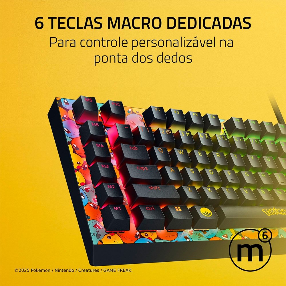 Teclado Gamer Razer BlackWidow V4 X Pokémon