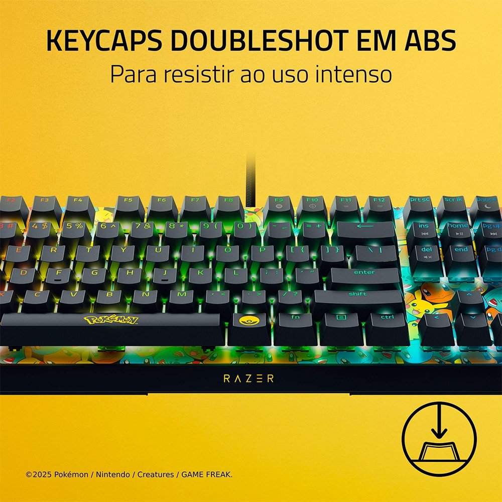 Teclado Gamer Razer BlackWidow V4 X Pokémon