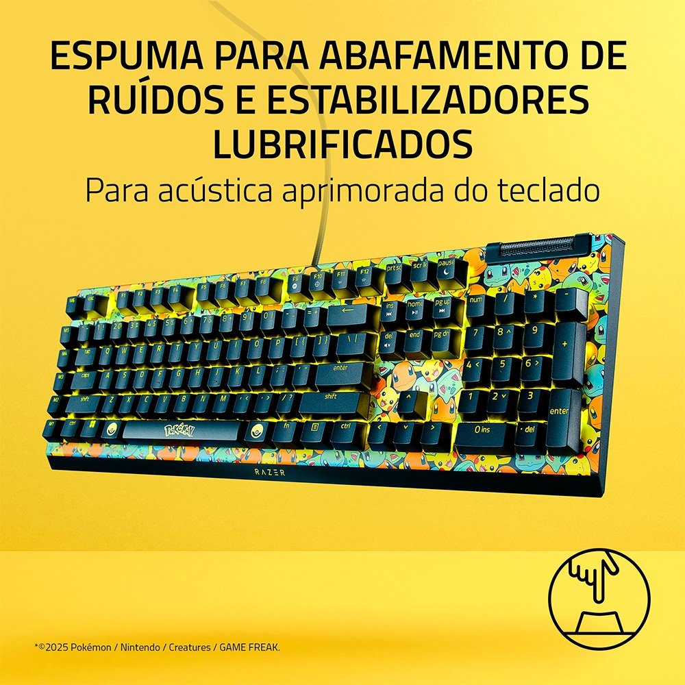 Teclado Gamer Razer BlackWidow V4 X Pokémon
