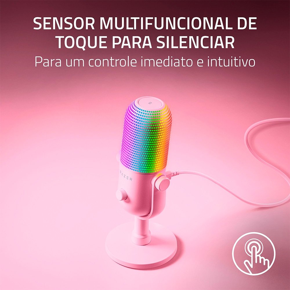 Microfone Razer Seiren V3 Chroma Quartz RGB