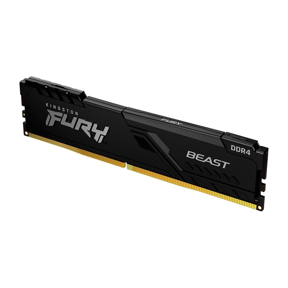 Memoria RAM Kingston Fury Beast, 16GB, 3200MT/s, DDR4, CL16, DIMM, 1Gx8, Preto - KF432C16BB1/16WP