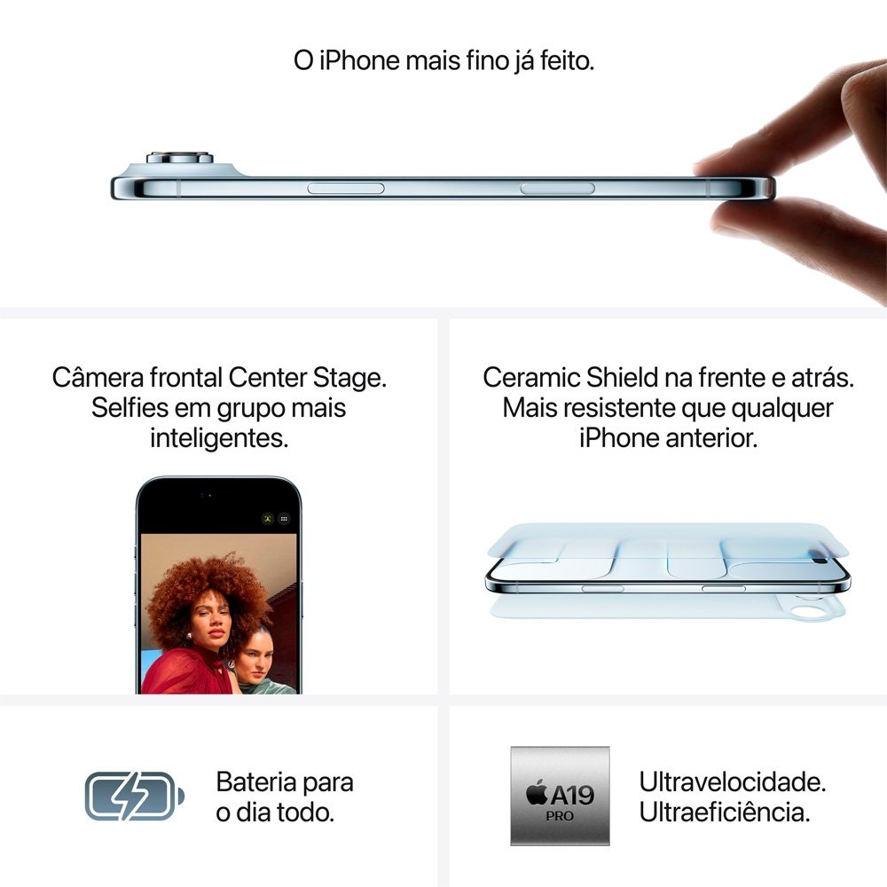 iPhone Air Apple 256GB, Azul-céu | KaBuM!