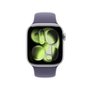 Apple Watch Series 11 GPS, Caixa Prateada de Alumínio de 42 mm, Pulseira Esportiva Roxo-névoa, Tamanho P/M - MEU64AM/A