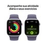 Apple Watch Series 11 GPS, Caixa Prateada de Alumínio de 42 mm, Pulseira Esportiva Roxo-névoa, Tamanho P/M - MEU64AM/A