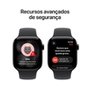 Apple Watch Series 11 GPS, Caixa Preta Brilhante de Alumínio de 42 mm, Pulseira Esportiva Preta, Tamanho P/M - MEQT4AM/A