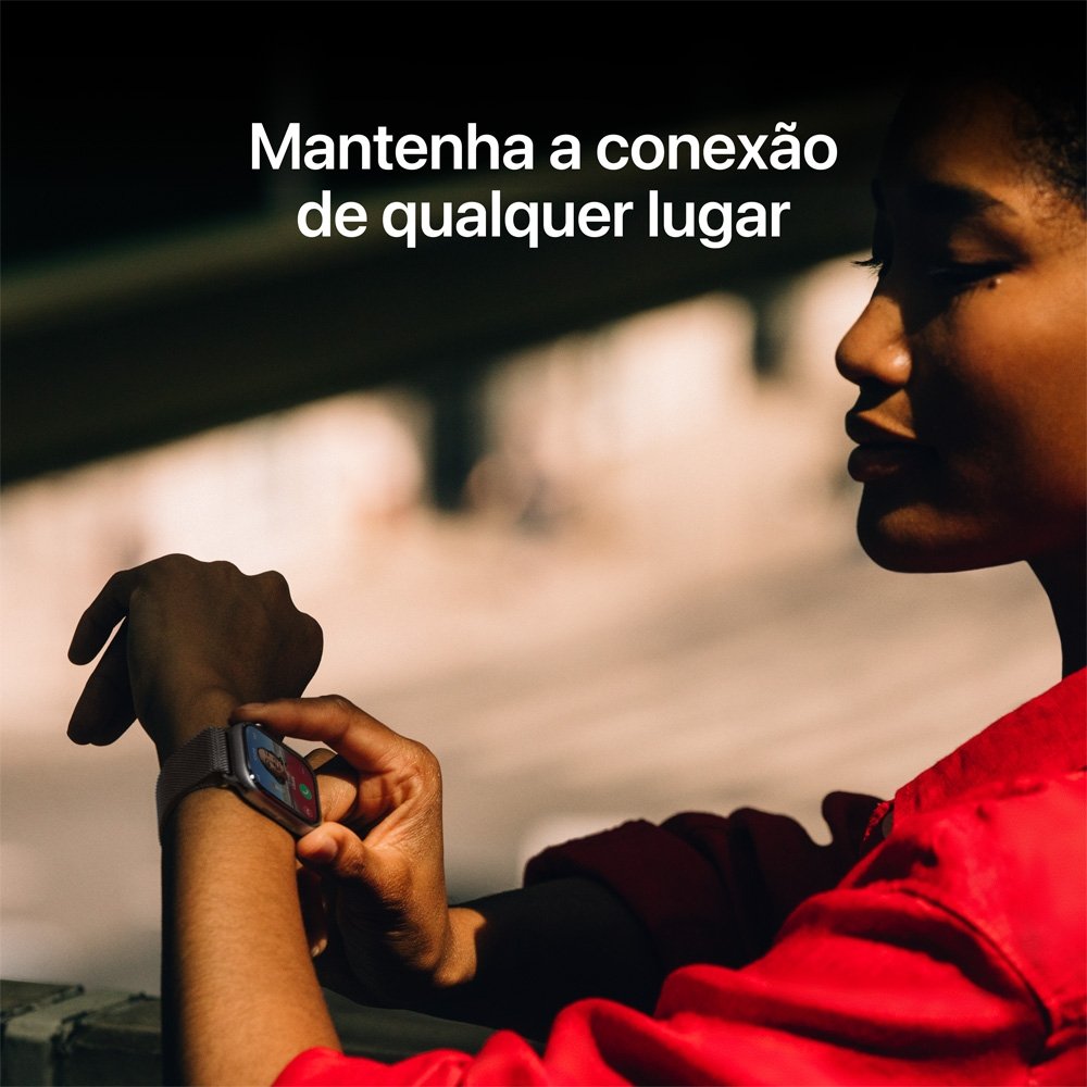 Apple Watch Series 11 GPS, Caixa Preta Brilhante de Alumínio de 42 mm, Pulseira Esportiva Preta, Tamanho P/M - MEQT4AM/A