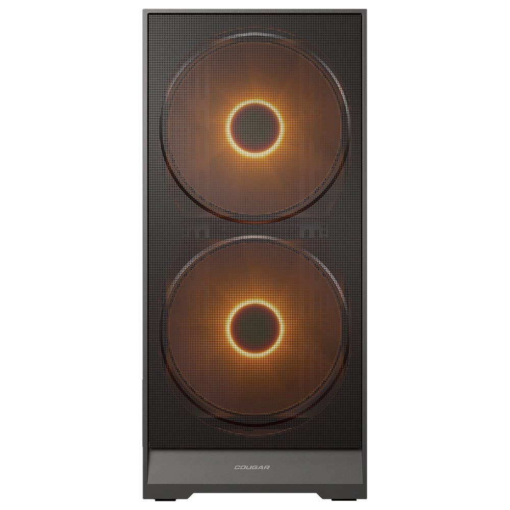 Gabinete Gamer Cougar MX610, Mid Tower, E-ATX, Lateral em Vidro Temperado, com 3 Fans, Preto - 385VA40.0001