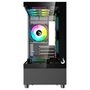 Gabinete Gamer Rise Mode Crystal Glass 03, Mid Tower, Lateral e Frontal em vidro, Preto - RM-CA-CY-03-FB