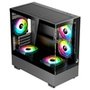 Gabinete Gamer Rise Mode Crystal Glass 03, Mid Tower, Lateral e Frontal em vidro, Preto - RM-CA-CY-03-FB