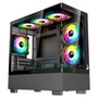 Gabinete Gamer Rise Mode Crystal Glass 03, Mid Tower, Lateral e Frontal em vidro, Preto - RM-CA-CY-03-FB