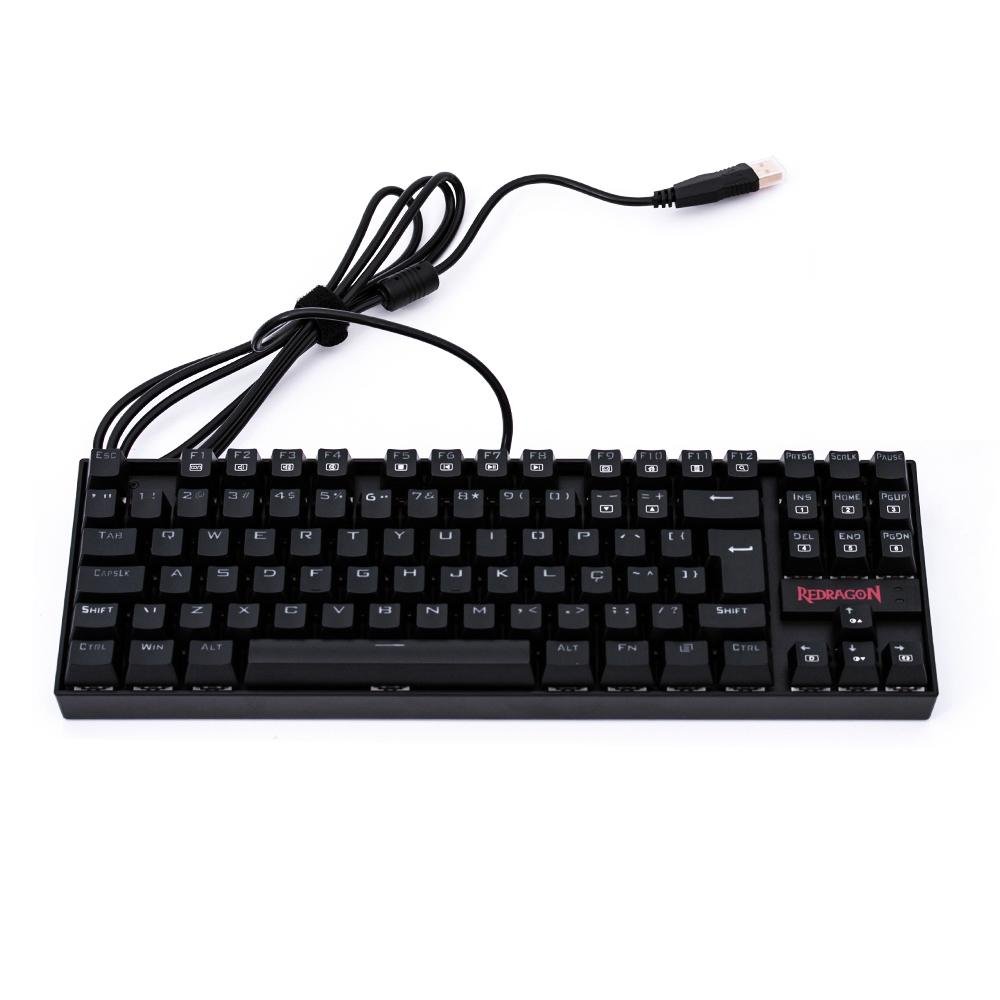 Teclado Mecânico Gamer Redragon Kumara, Anti-Ghosting, RGB, Switch Outemu Brown, ABNT2, Preto, PT - K552RGB-1 (PT-BROWN)