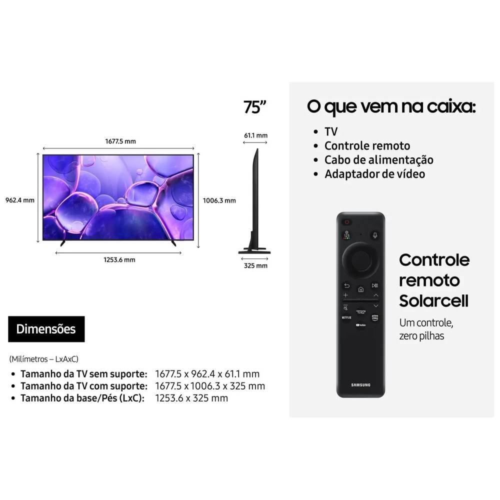 Smart TV 75"" Samsung 4K UHD Crystal 75U8600F Tizen 3 HDMI - view 11