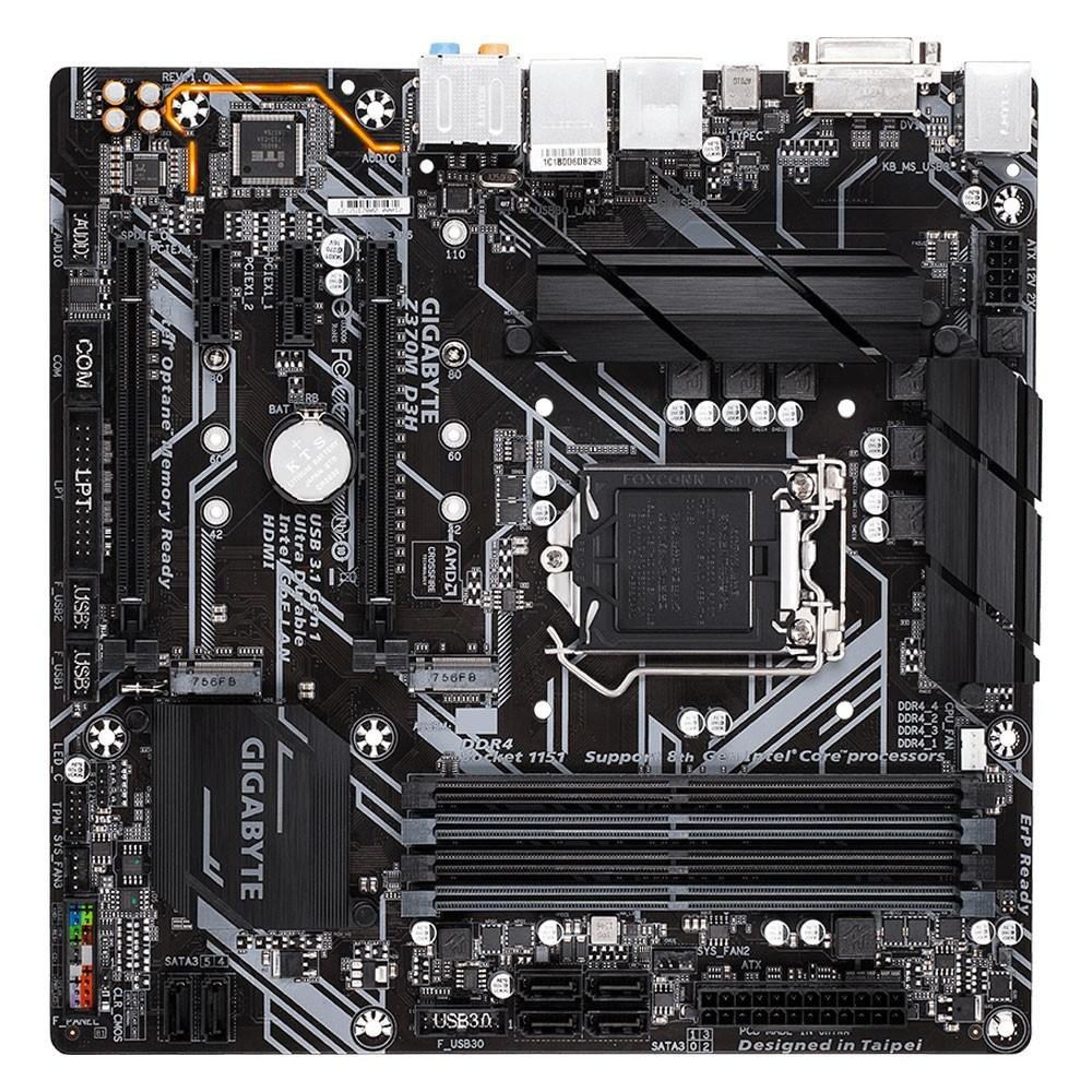 Placa-Mãe GIGABYTE p/ Intel LGA 1151 mATX Z370M D3H DDR4