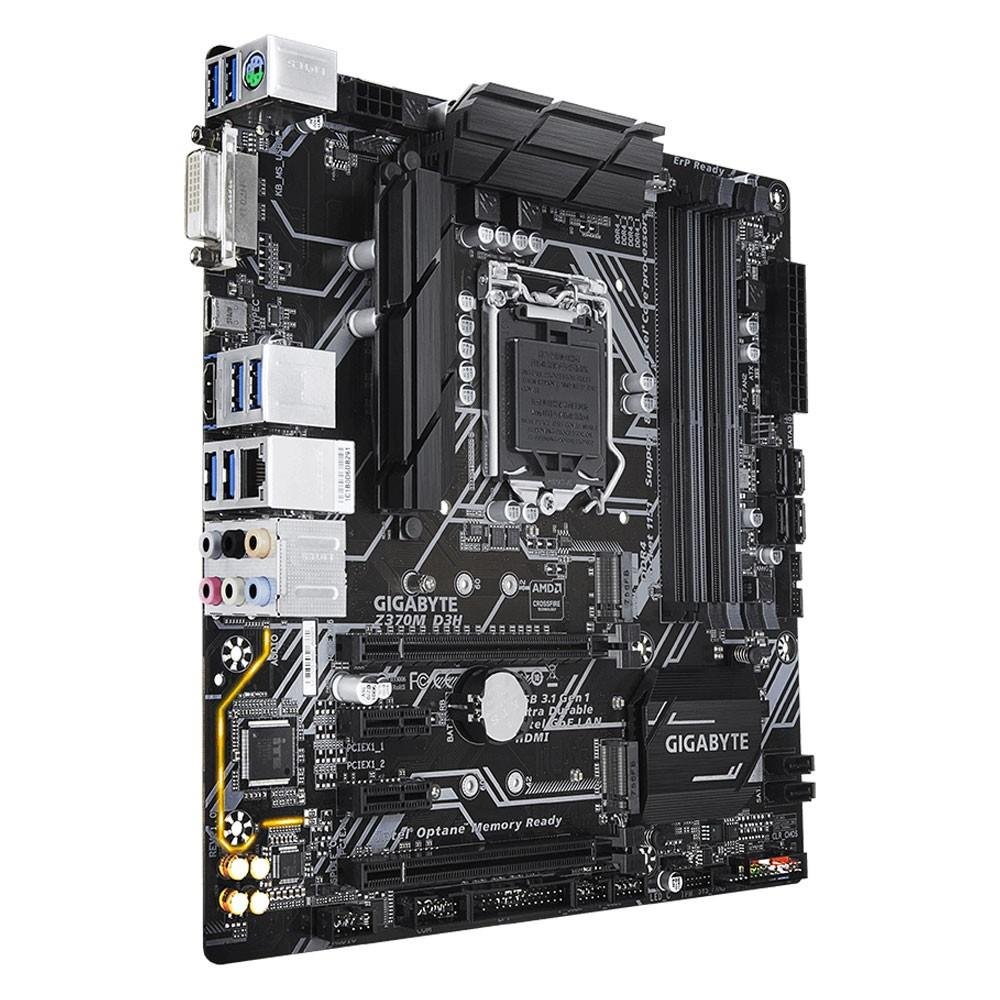 Placa-Mãe GIGABYTE p/ Intel LGA 1151 mATX Z370M D3H DDR4