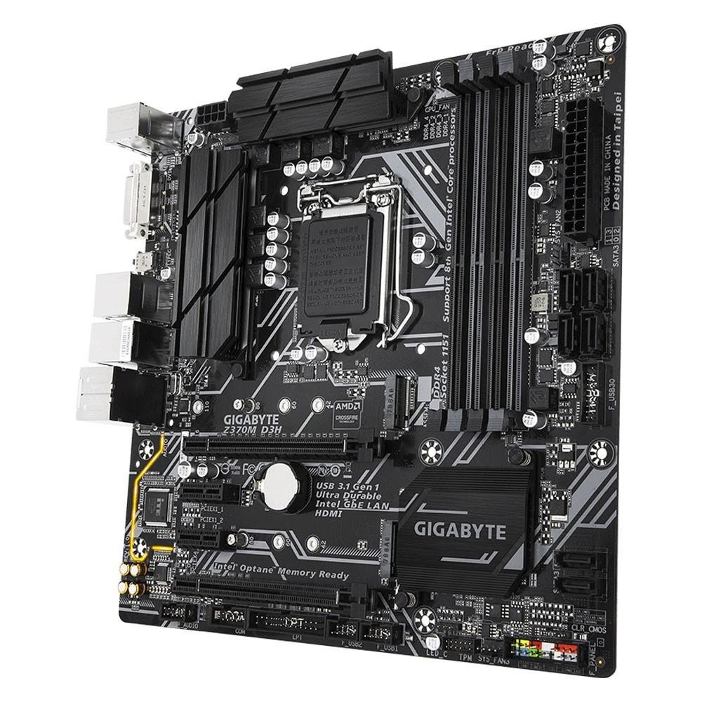 Placa-Mãe GIGABYTE p/ Intel LGA 1151 mATX Z370M D3H DDR4