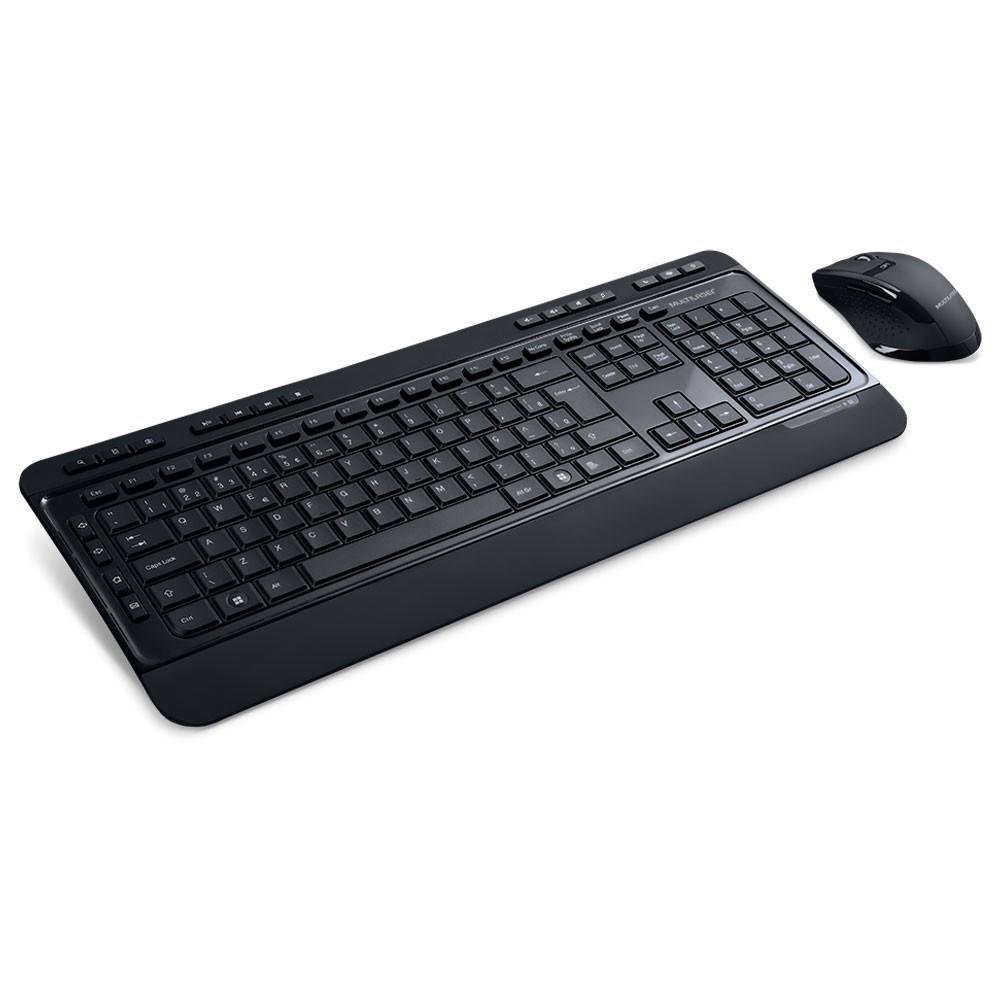 Teclado e Mouse Sem Fio Multilaser Multimidia 2.4Ghz ABNT2 Preto - TC215 Teclado e Mouse Sem Fio Multilaser Multimidia 2.4Ghz ABNT2 Preto - TC215