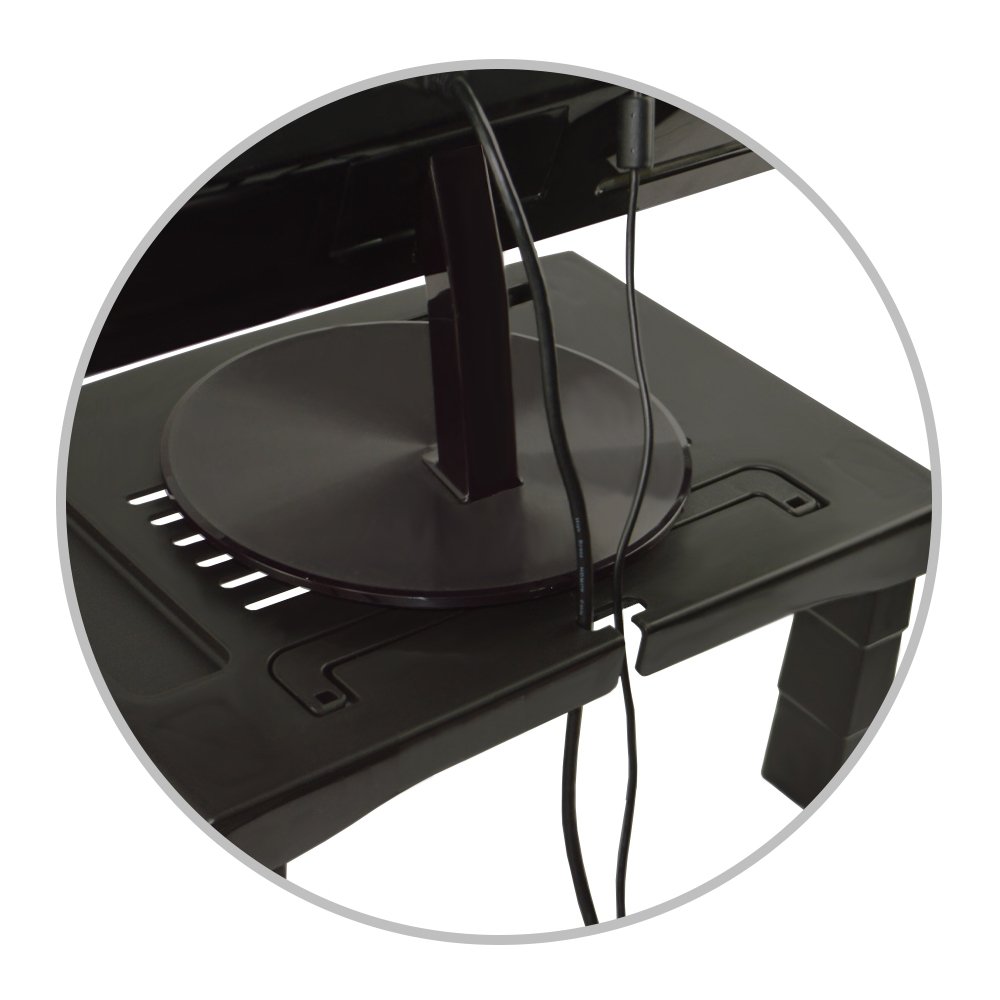 Suporte Ergonômico para Monitor e Notebook Reliza Ergonew 3, Ajuste com 3 Níveis de Altura, Preto - 11379