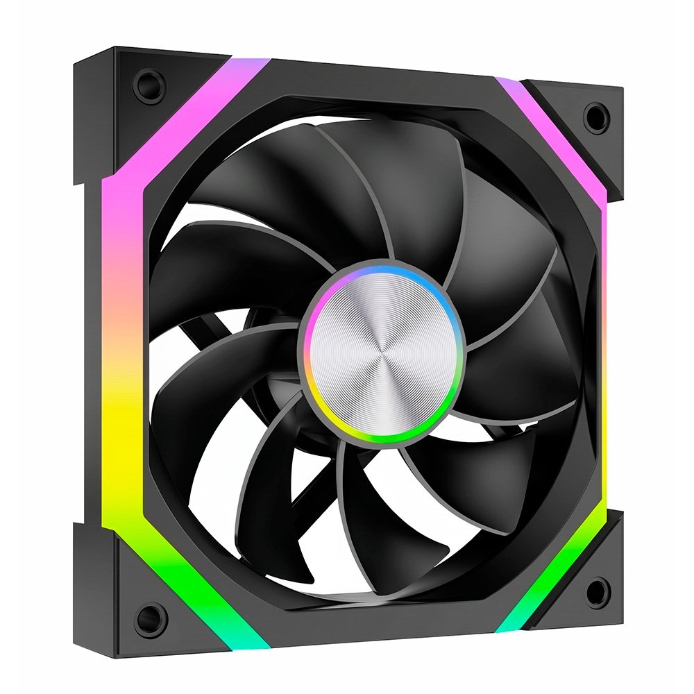 Ventoinha Rise Mode Magneto X Reverse, 120mm, ARGB, Preto - RM-MAX-ARGB-B-RV Ventoinha Rise Mode Magneto X Reverse, 120mm, ARGB, Preto - RM-MAX-ARGB-B-RV