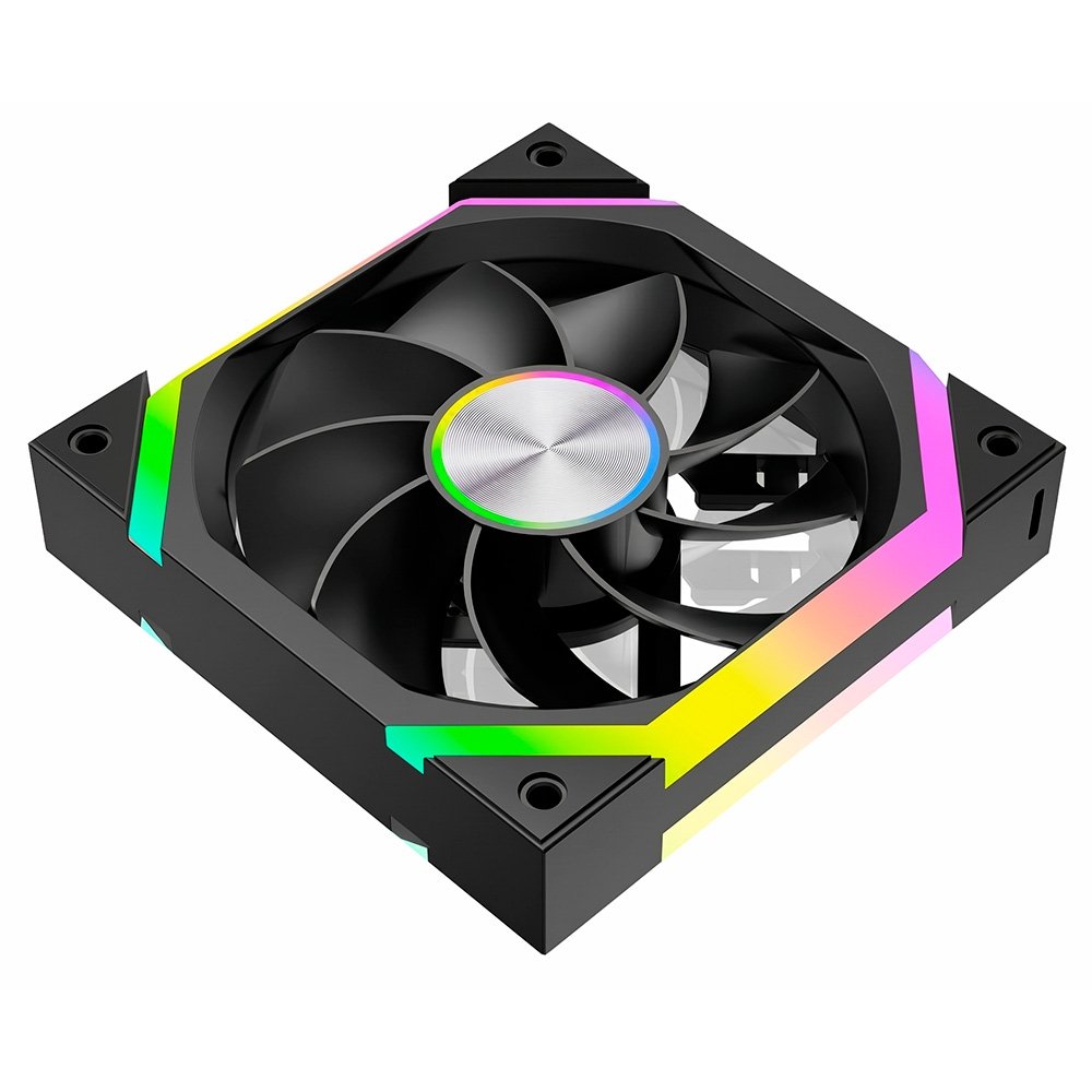 Ventoinha Rise Mode Magneto X Reverse, 120mm, ARGB, Preto - RM-MAX-ARGB-B-RV Ventoinha Rise Mode Magneto X Reverse, 120mm, ARGB, Preto - RM-MAX-ARGB-B-RV
