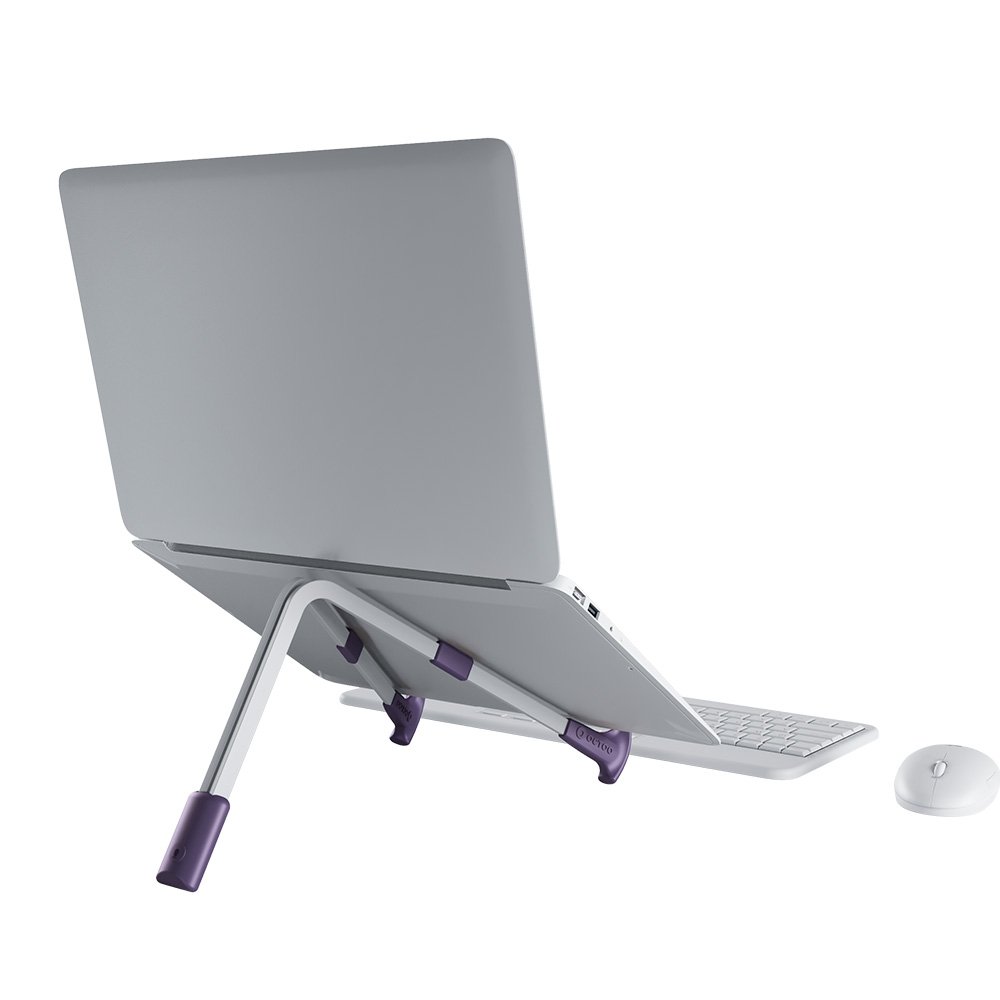 Suporte para Notebook e Tablet Octoo LiteStand Note, Ice Silver e Roxo - 9570