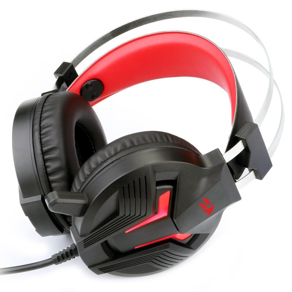 Headset Gamer Redragon P2 e USB Preto e Vermelho Memecoleous H112