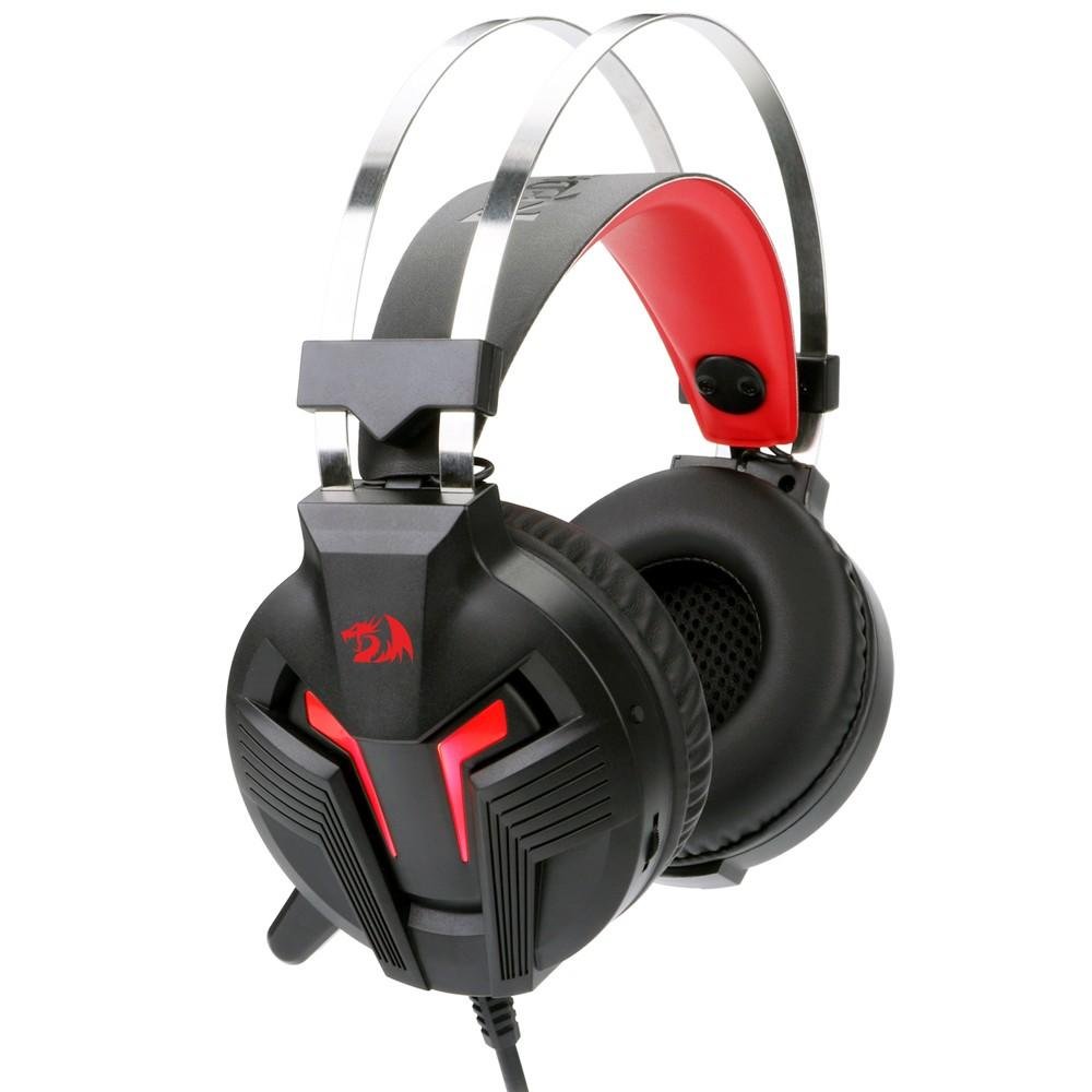 Headset Gamer Redragon P2 e USB Preto e Vermelho Memecoleous H112