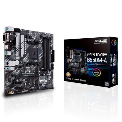 Placa-Mãe ASUS PRIME B550M-A, AMD AM4, mATX, DDR4, Preto - 90MB15K0-M0EAY0