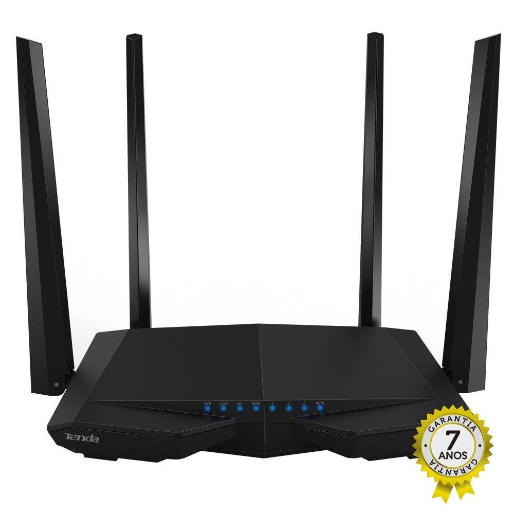 Roteador Tenda Wireless Dual Band, 1200Mpbs, 4 Antenas, High-Power - AC6 Roteador Tenda Wireless Dual Band, 1200Mpbs, 4 Antenas, High-Power - AC6