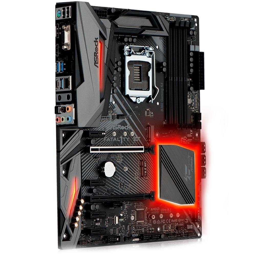 Placa-Mãe ASRock B360 Gaming K4, Intel LGA 1151, ATX, DDR4