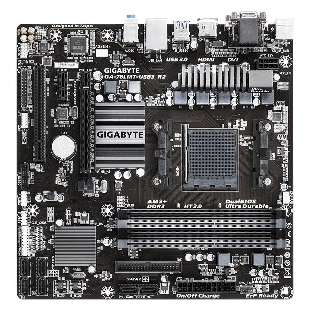 Placa-Mãe Gigabyte GA-78LMT-USB3 R2 KaBuM! E-Sports, AMD AM3+, mATX, DDR3 Placa-Mãe Gigabyte GA-78LMT-USB3 R2 KaBuM! E-Sports, AMD AM3+, mATX, DDR3
