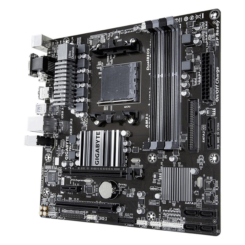 Placa-Mãe Gigabyte GA-78LMT-USB3 R2 KaBuM! E-Sports, AMD AM3+, mATX, DDR3 Placa-Mãe Gigabyte GA-78LMT-USB3 R2 KaBuM! E-Sports, AMD AM3+, mATX, DDR3