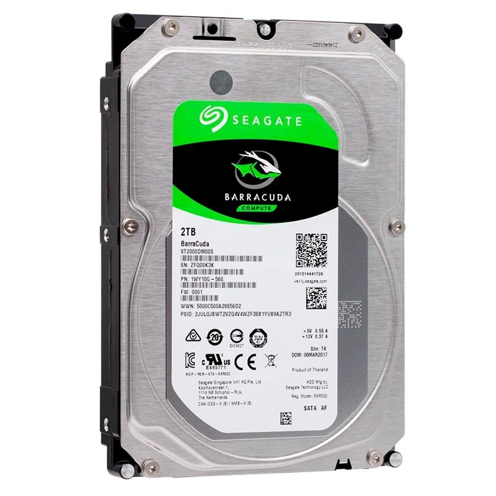 HD Seagate SATA 3,5´, BarraCuda, 2TB | KaBuM!