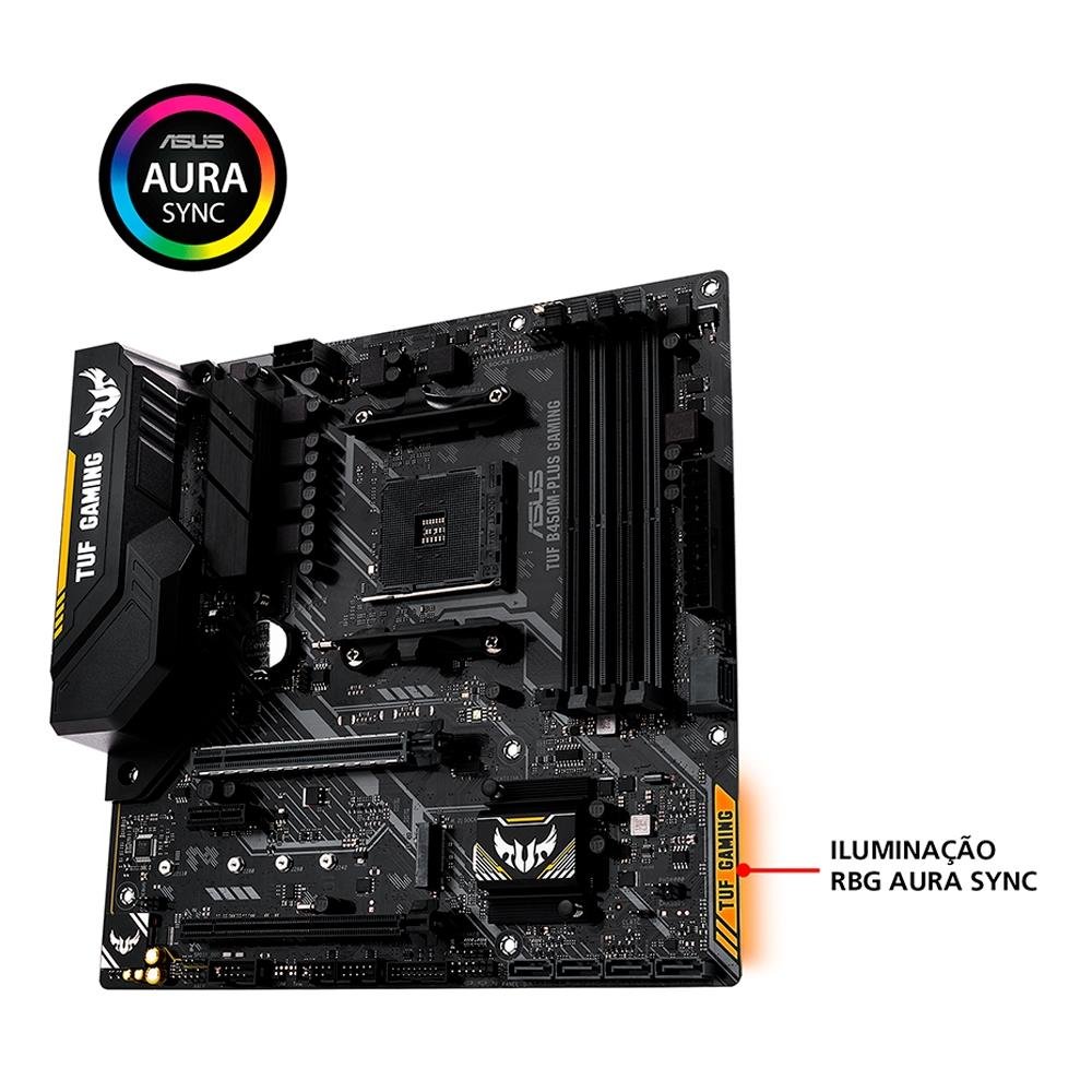 Placa-Mãe Asus para AMD AM4 TUF B450M-PLUS GAMING| KaBuM!
