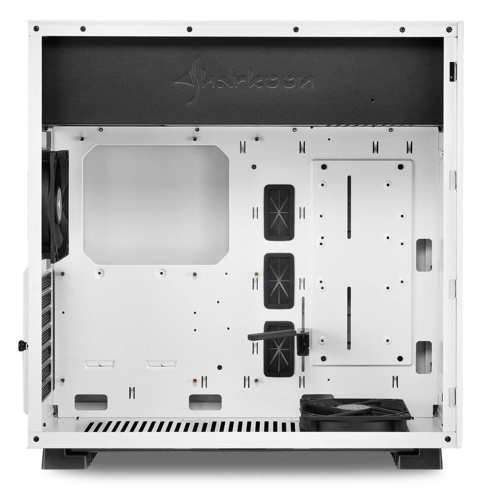 Gabinete Gamer Sharkoon Pure Steel sem Fonte, Mid Tower, USB 3.0, 2 Fans, Branco com Lateral em Vidro - PURE STEEL WHITE ATX Gabinete Gamer Sharkoon Pure Steel sem Fonte, Mid Tower, USB 3.0, 2 Fans, Branco com Lateral em Vidro - PURE STEEL WHITE ATX