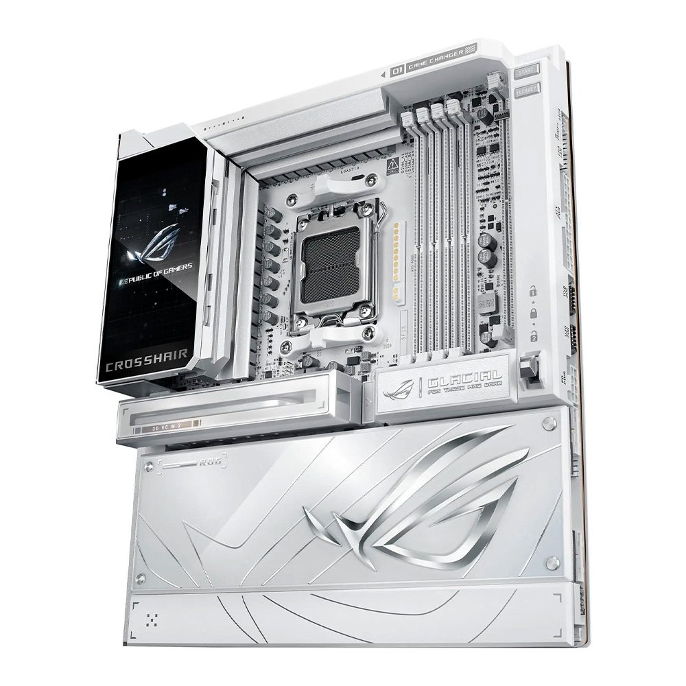 Placa Mãe ASUS ROG CROSSHAIR X870E GLACIAL, AMD, AM5, ATX, DDR5, Wi-fi 7, Bluetooth, Branco - 90MB1NQ0-M0EAY0
