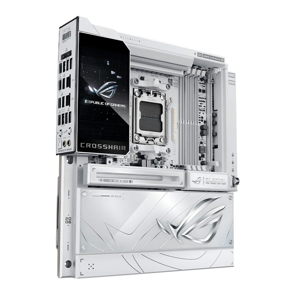 Placa Mãe ASUS ROG CROSSHAIR X870E GLACIAL, AMD, AM5, ATX, DDR5, Wi-fi 7, Bluetooth, Branco - 90MB1NQ0-M0EAY0