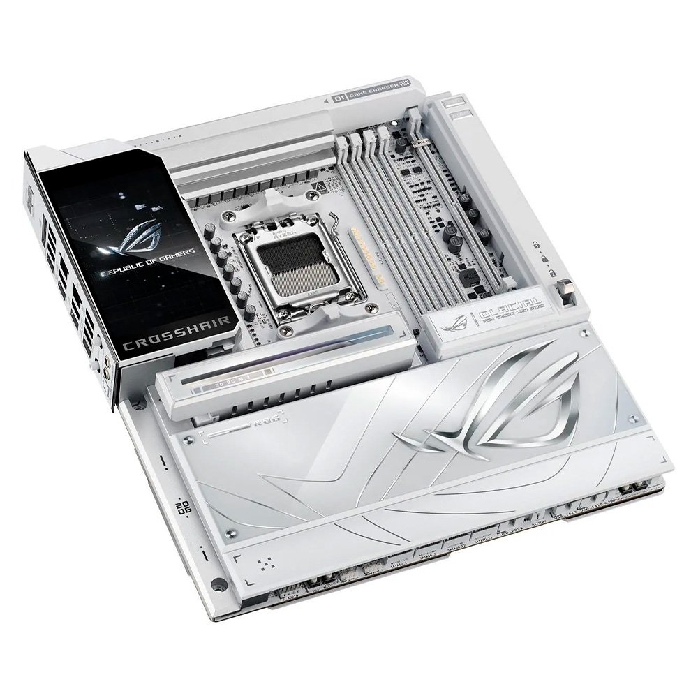 Placa Mãe ASUS ROG CROSSHAIR X870E GLACIAL, AMD, AM5, ATX, DDR5, Wi-fi 7, Bluetooth, Branco - 90MB1NQ0-M0EAY0