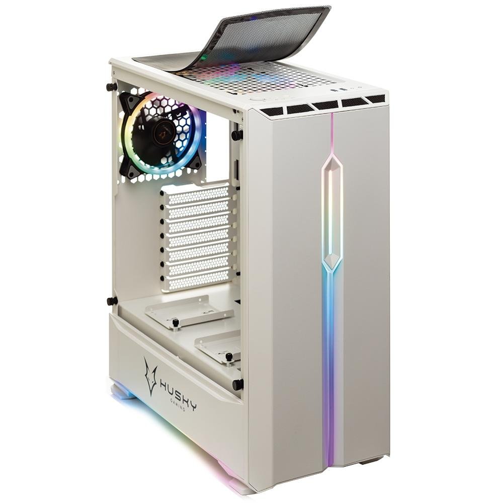 Gabinete Gamer Husky Gaming Avalanche, Branco, Mid Tower, 3 Fans RGB, Lateral Vidro de temperado - HGMC003 Gabinete Gamer Husky Gaming Avalanche, Branco, Mid Tower, 3 Fans RGB, Lateral Vidro de temperado - HGMC003