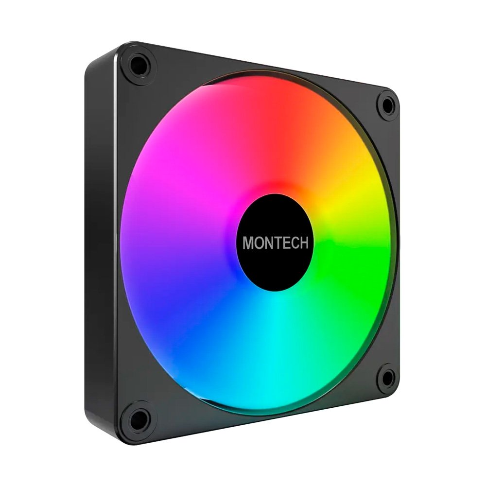 Kit Ventoinhas Montech GF120 V2, ARGB, 3x 120mm, Preto - GF120V2ARGB3PB