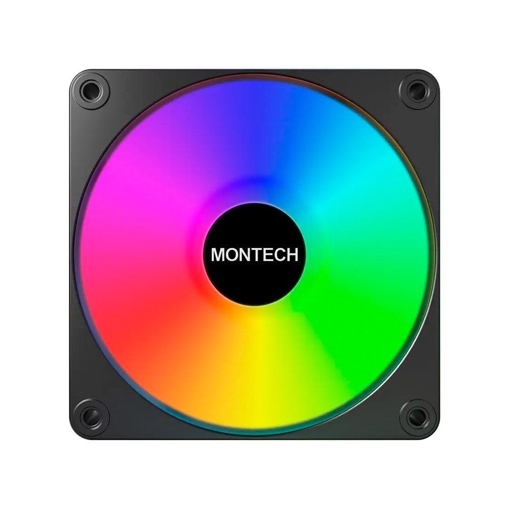 Kit Ventoinhas Montech GF120 V2, ARGB, 3x 120mm, Preto - GF120V2ARGB3PB